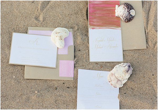 Seashells and stripes styled wedding on beach California by POPography.org_382