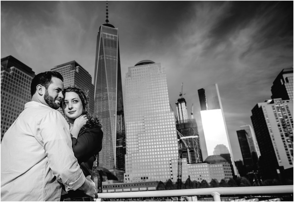 New Jersey Wedding Photographer Jersey City Engagement New York Waterway Taxi Manhattan Skyline by Popography_5121