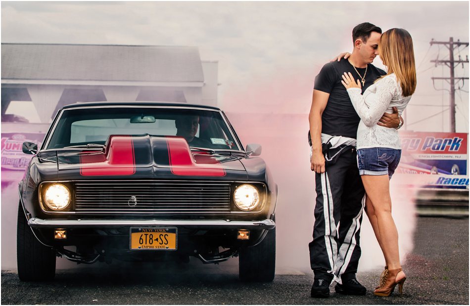 Englishtown Raceway Engagement New Jersey Wedding Photographer Racecar engagement by Popography_5311