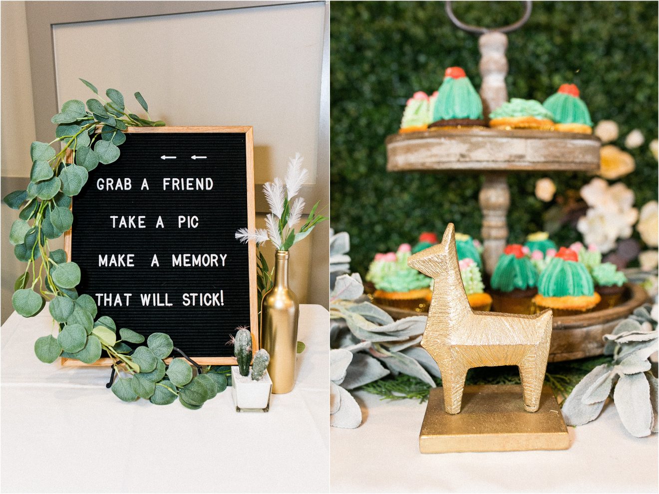 Succulent themed baby store shower